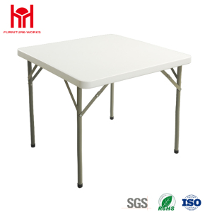 Granite White Square Folding Table