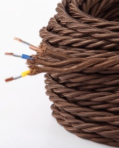 Three Conductor Twisted Wire, Braided Wire, Textile Cable (UL VDE SAA)